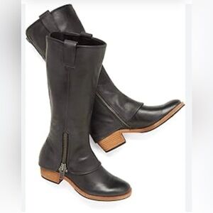 Kork Ease black leather Kayla II knee high boots size 8.5